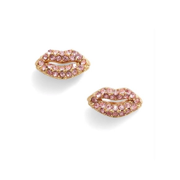 kate spade Jewelry - $49 Kate Spade Lips Crystal Mini Lip Stud Earrings